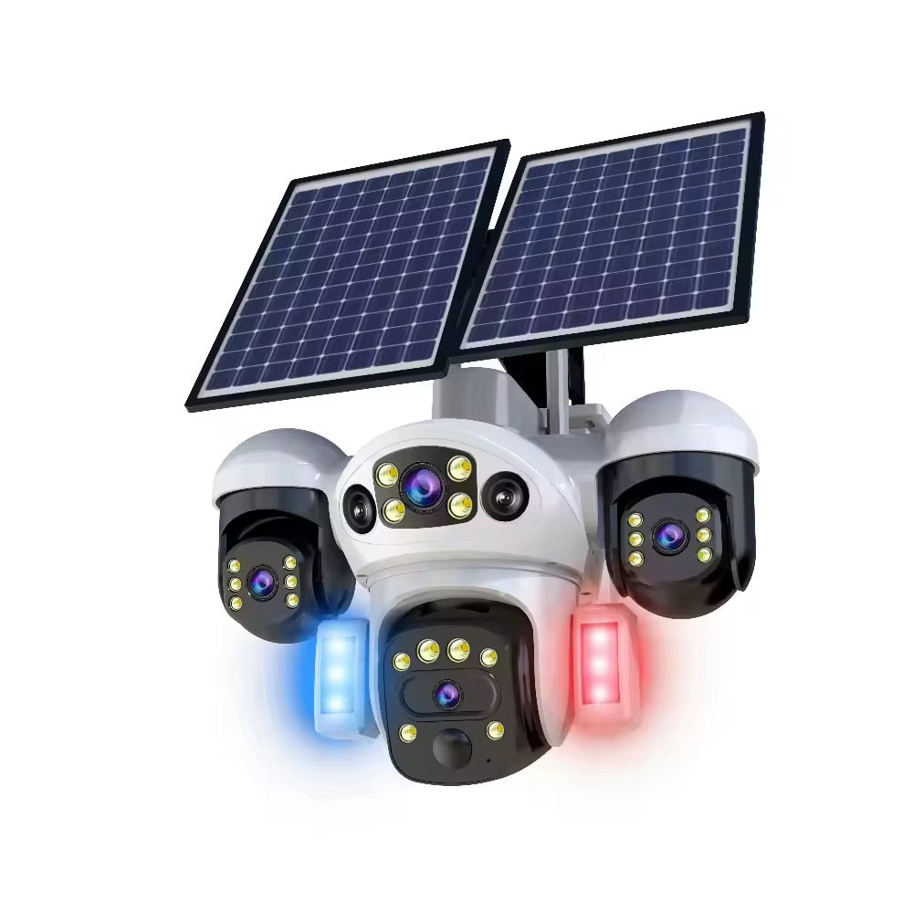 Caméra de Surveillance 4G Solaire Triple Objectif 2K AOV avec Alarme